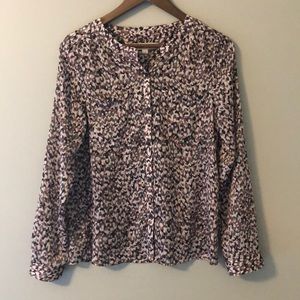 Loft long sleeve button down shirt size small